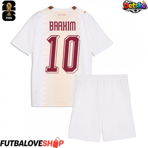 Dres Maroko Brahim Diaz #10 Preč pre deti MS 2026 Krátky Rukáv (+ trenírky)